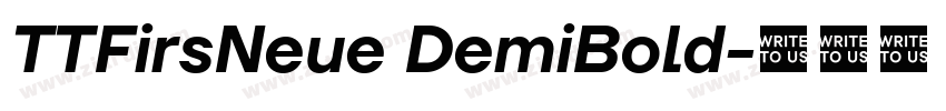 TTFirsNeue DemiBold字体转换